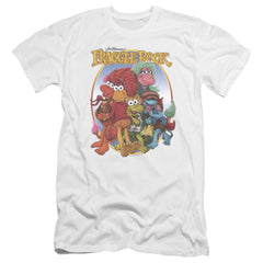 Fraggle Rock Group Hug Men's Ultra-Soft 30/1 Cotton Slim Short-Sleeve T-Shirt