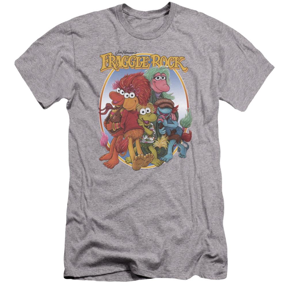 Fraggle Rock Group Hug Men's Ultra-Soft 30/1 Cotton Slim Short-Sleeve T-Shirt