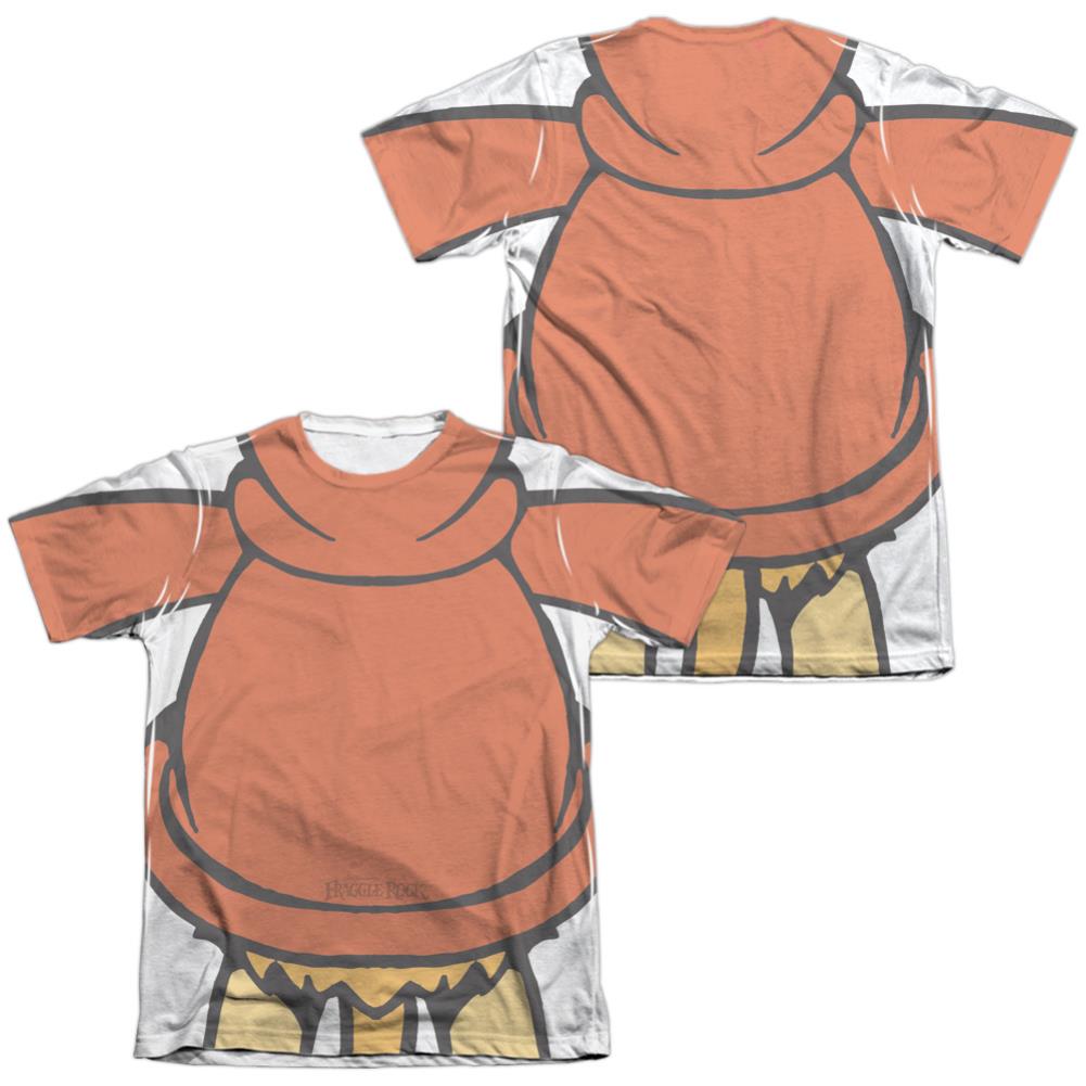 Fraggle Rock Red Uniform (Front/Back Print) Men's Regular Fit Poly Cotton Short-Sleeve T-Shirt