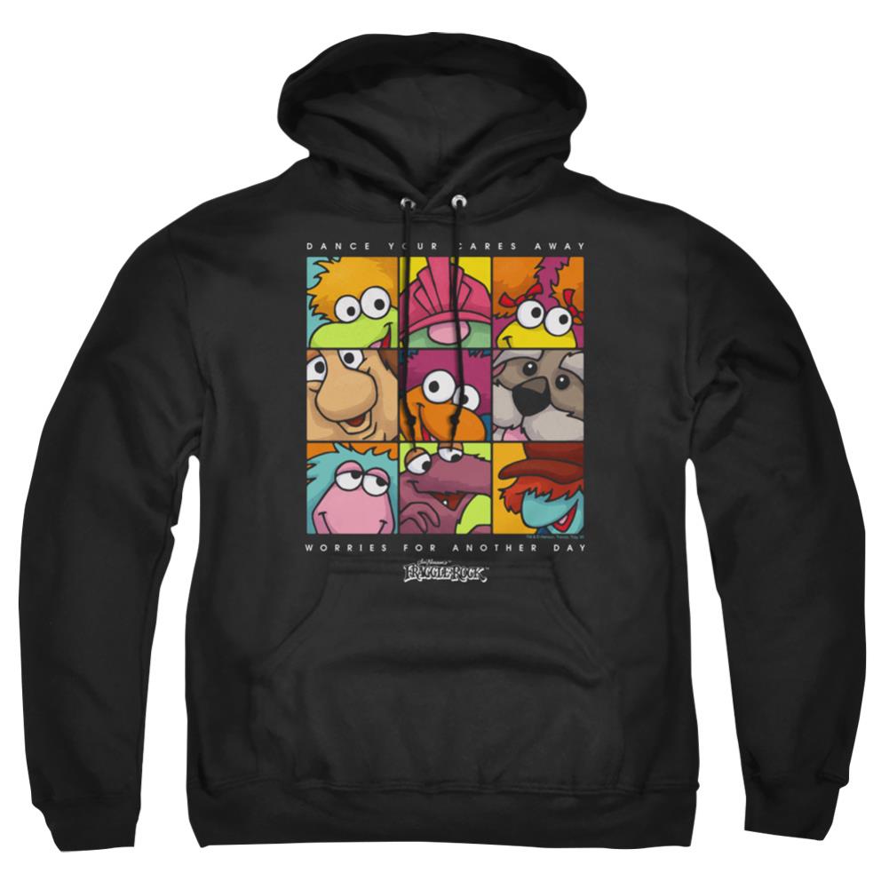 Fraggle Rock Squared Men's Pull-Over 75 25 Poly Hoodie
