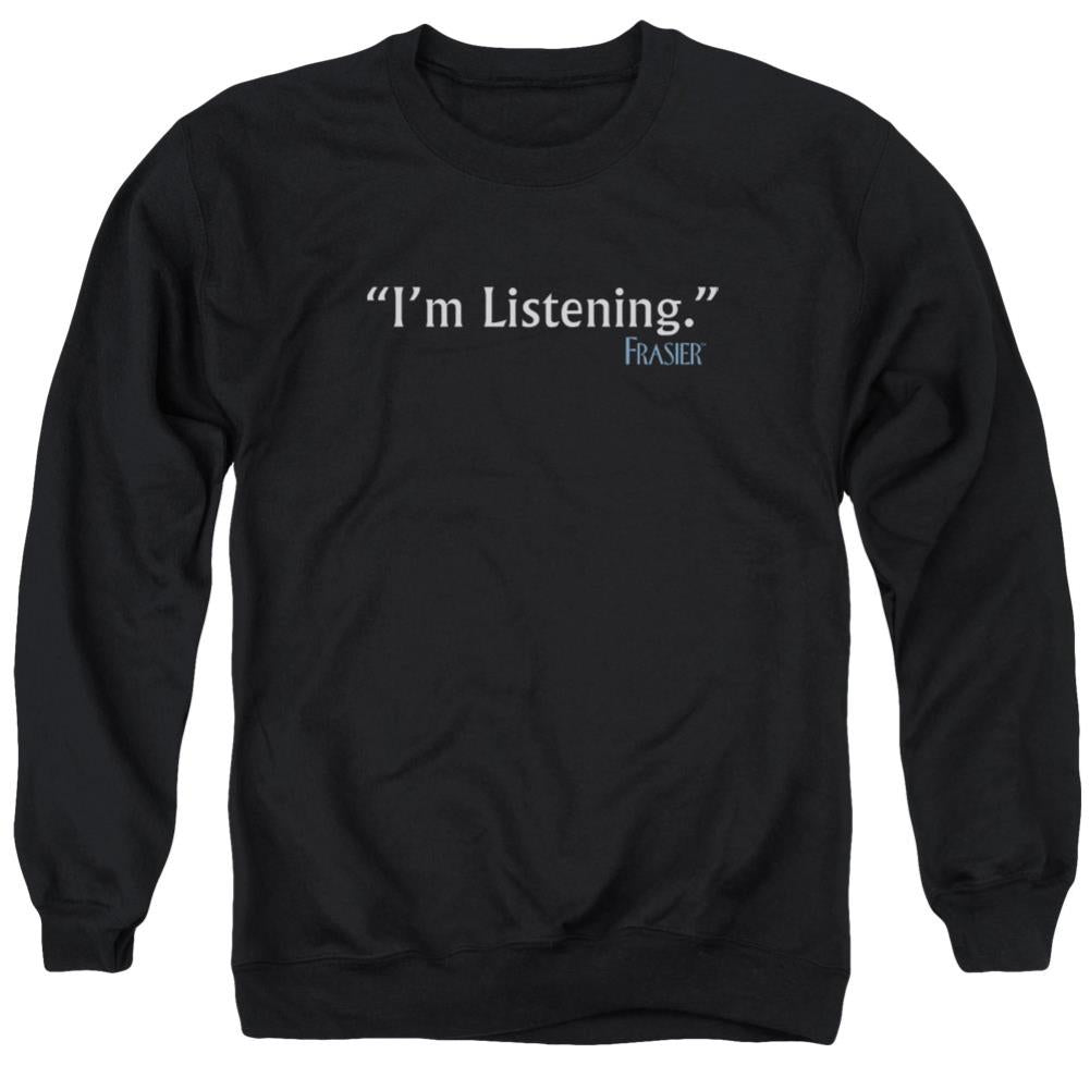 Frasier Im Listening Men's Crewneck 50 50 Poly Long-Sleeve T-Shirt