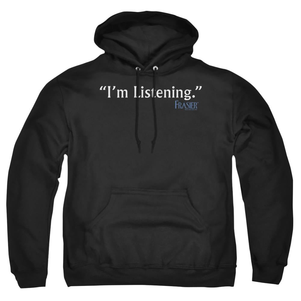 Frasier Im Listening Men's Pull-Over 75 25 Poly Hoodie