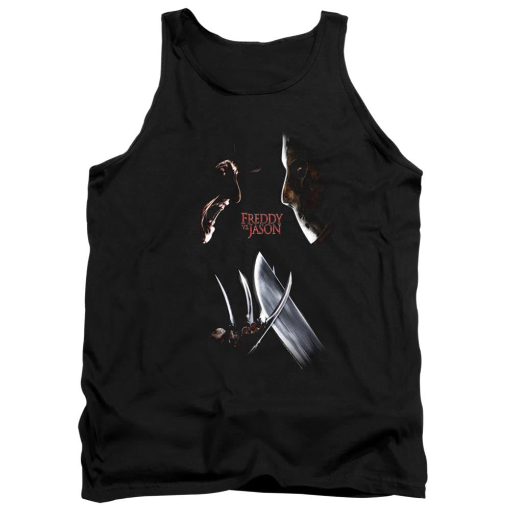 Freddy vs. Jason Face Off Men's 18/1 Cotton Tank Top