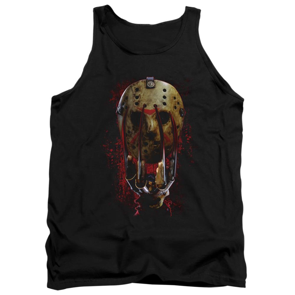 Freddy vs. Jason Mask And Claws Men's 18/1 Cotton Tank Top