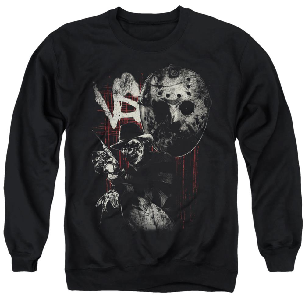 Freddy vs. Jason Scratches Men's Crewneck 50 50 Poly Long-Sleeve T-Shirt