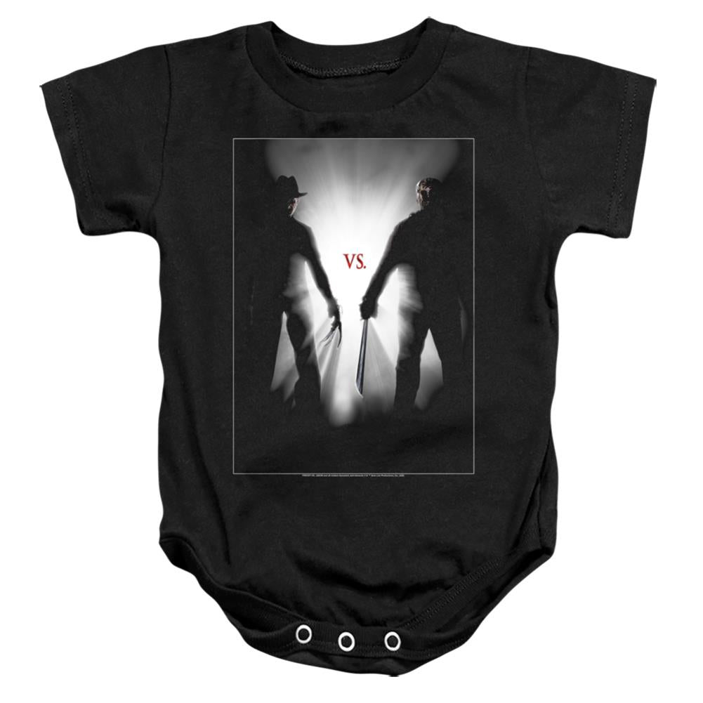Freddy vs. Jason Silhouettes Infant's Cotton SS Snapsuit