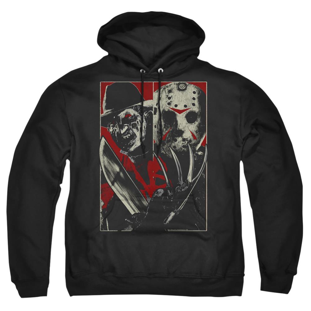 Freddy vs. Jason Vs Men's Pull-Over 75 25 Poly Hoodie