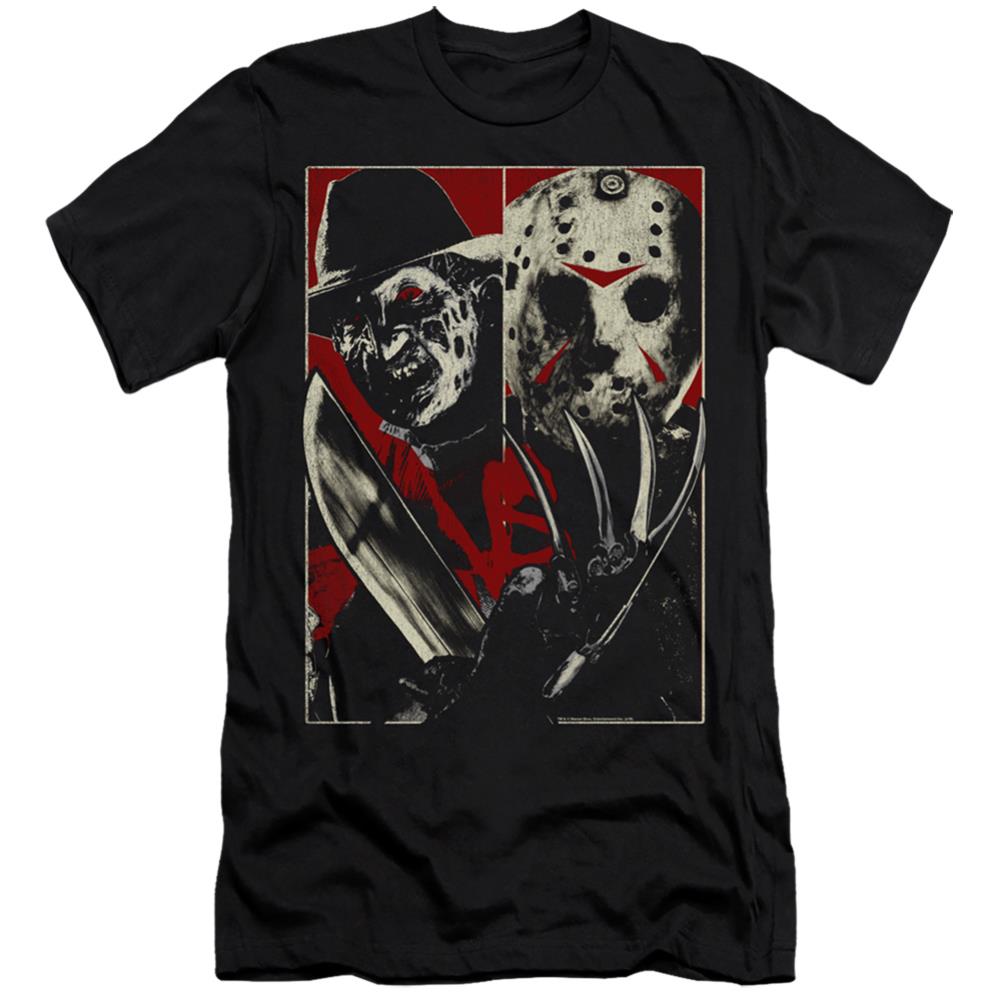 Freddy vs. Jason Vs Men's Ultra-Soft 30/1 Cotton Slim Short-Sleeve T-Shirt