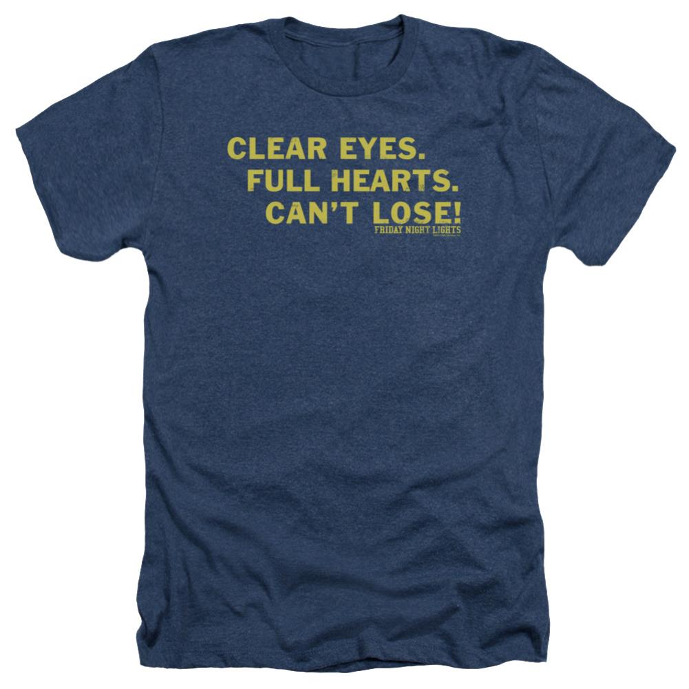 Friday Night Lights Clear Eyes Men's 30/1 Heather 60 40 Poly Short-Sleeve T-Shirt