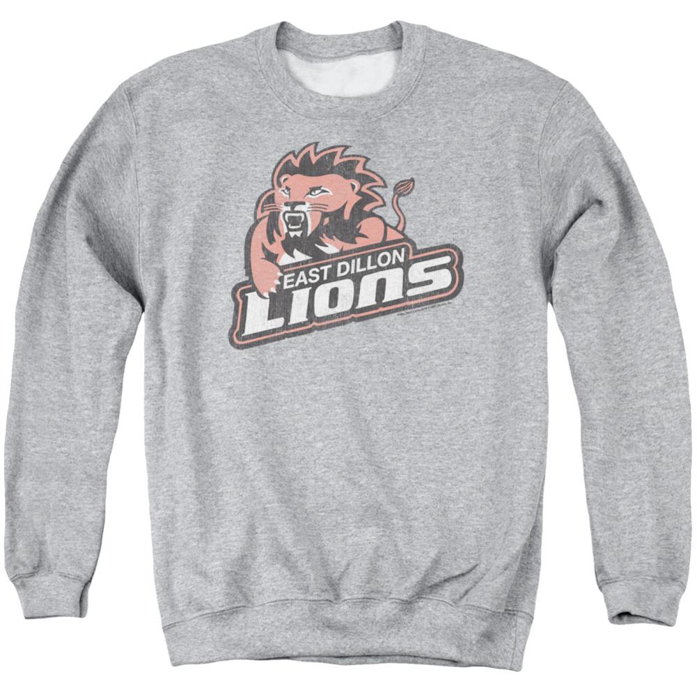 Friday Night Lights East Dillion Lions Men's Crewneck 50 50 Poly Long-Sleeve T-Shirt