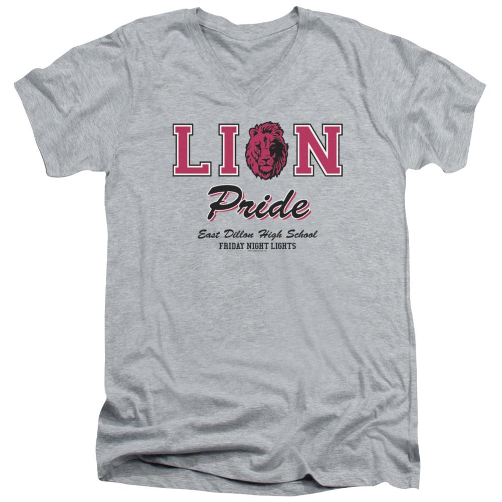 Friday Night Lights Lions Pride Men's 30/1 Cotton Slim V-Neck T-Shirt