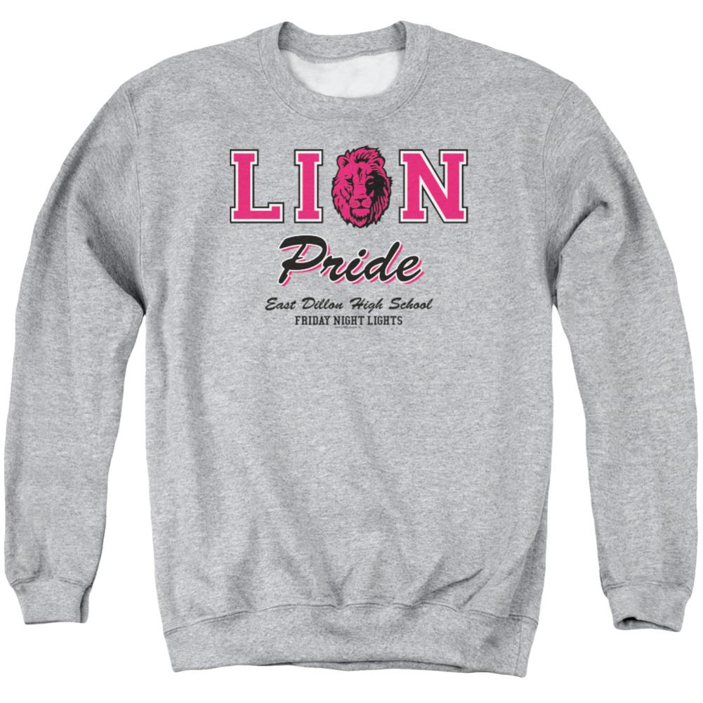 Friday Night Lights Lions Pride Men's Crewneck 50 50 Poly Long-Sleeve T-Shirt