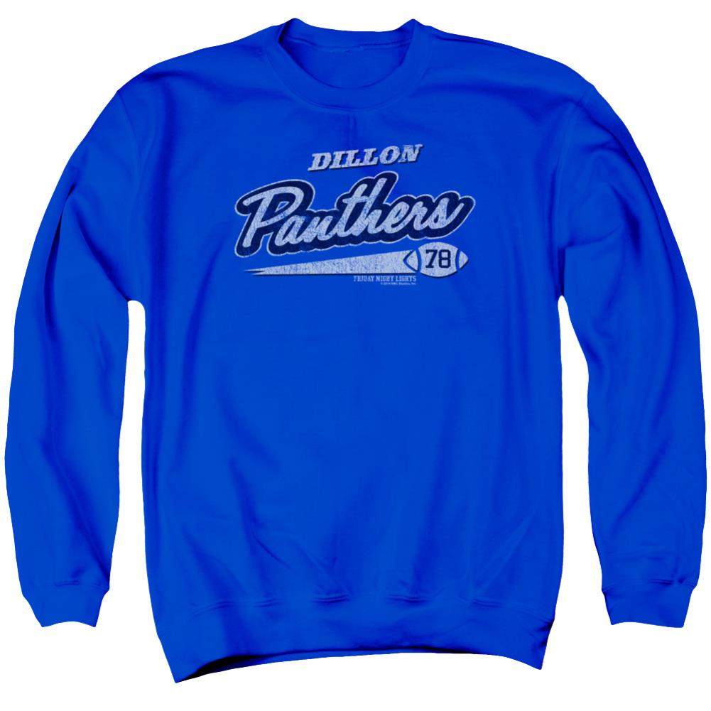 Friday Night Lights Panthers 78 Men's Crewneck 50 50 Poly Long-Sleeve T-Shirt