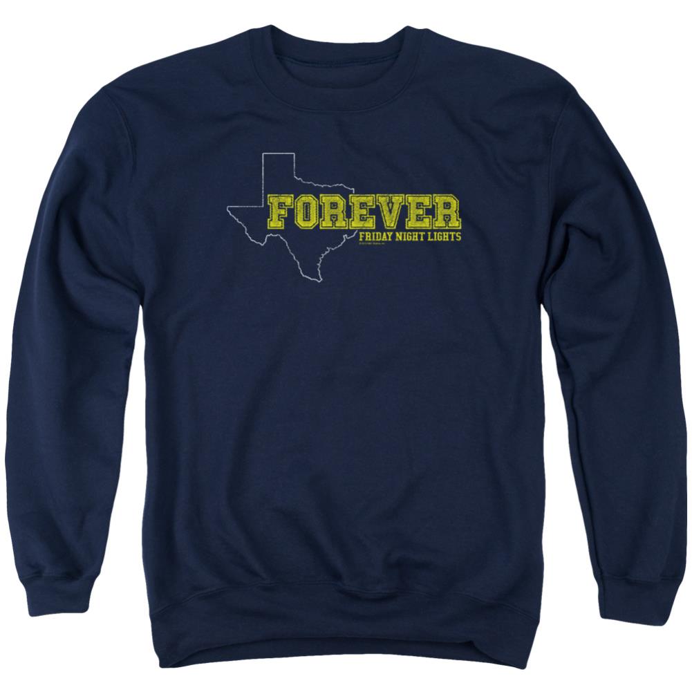 Friday Night Lights Texas Forever Men's Crewneck 50 50 Poly Long-Sleeve T-Shirt
