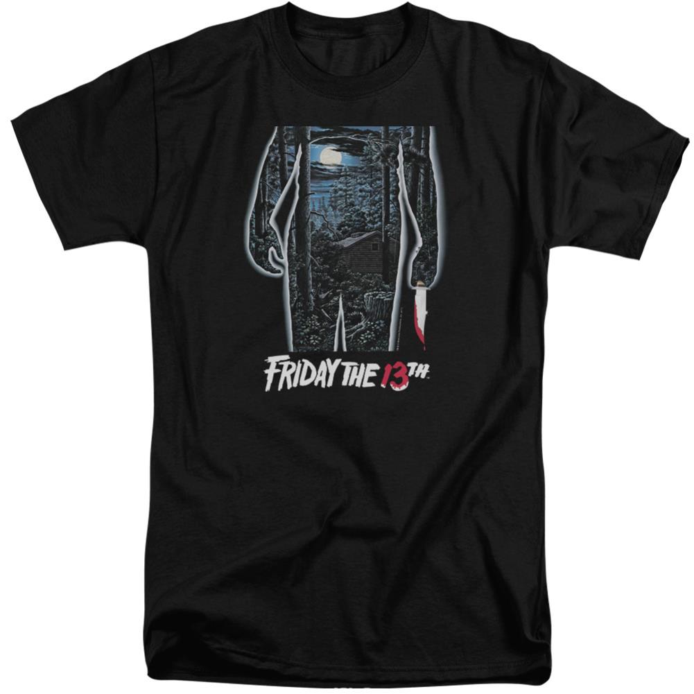 Friday The 13th 13th Poster Men's 18/1 Tall Cotton Short-Sleeve T-Shirt