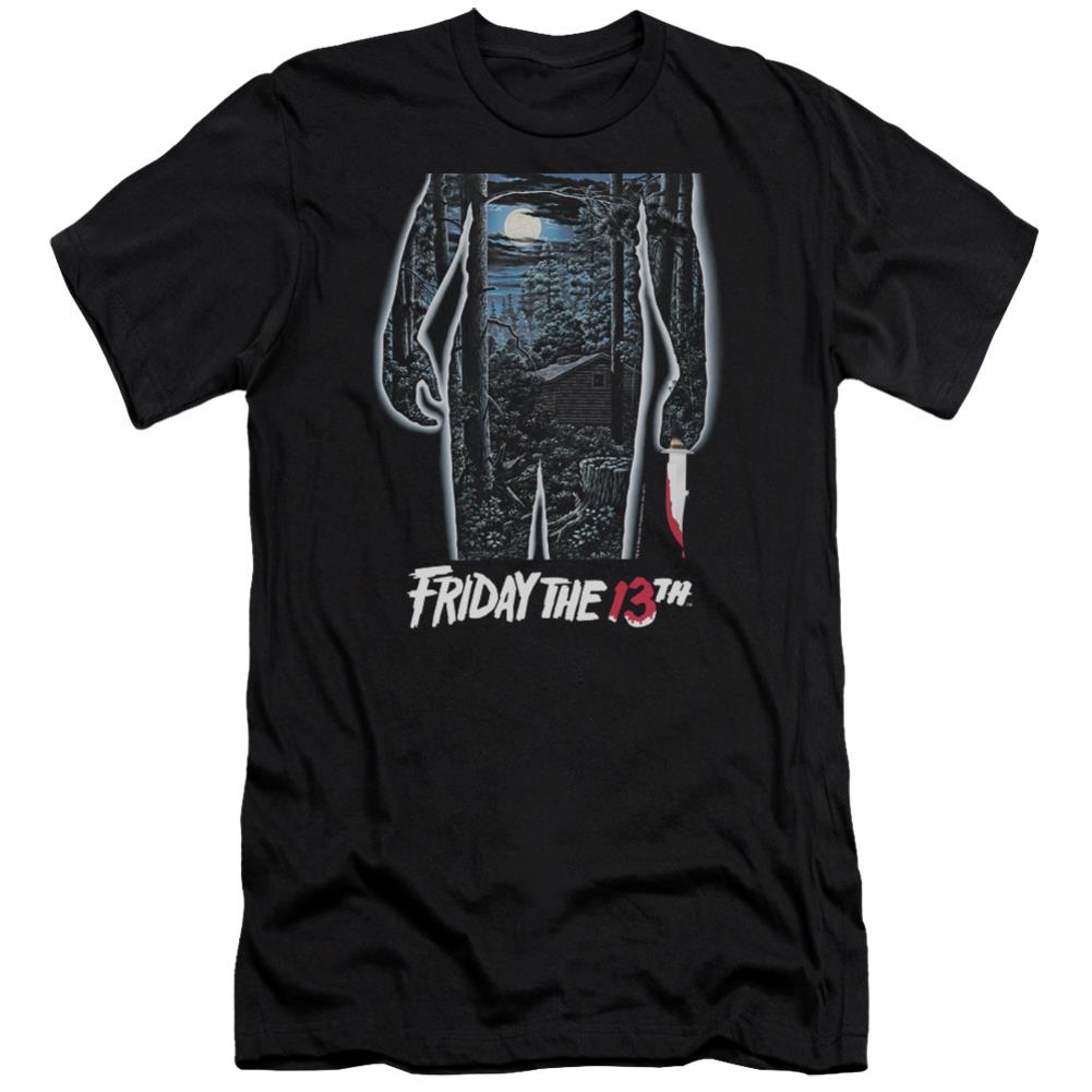Friday The 13th 13th Poster Men's Ultra-Soft 30/1 Cotton Slim Short-Sleeve T-Shirt