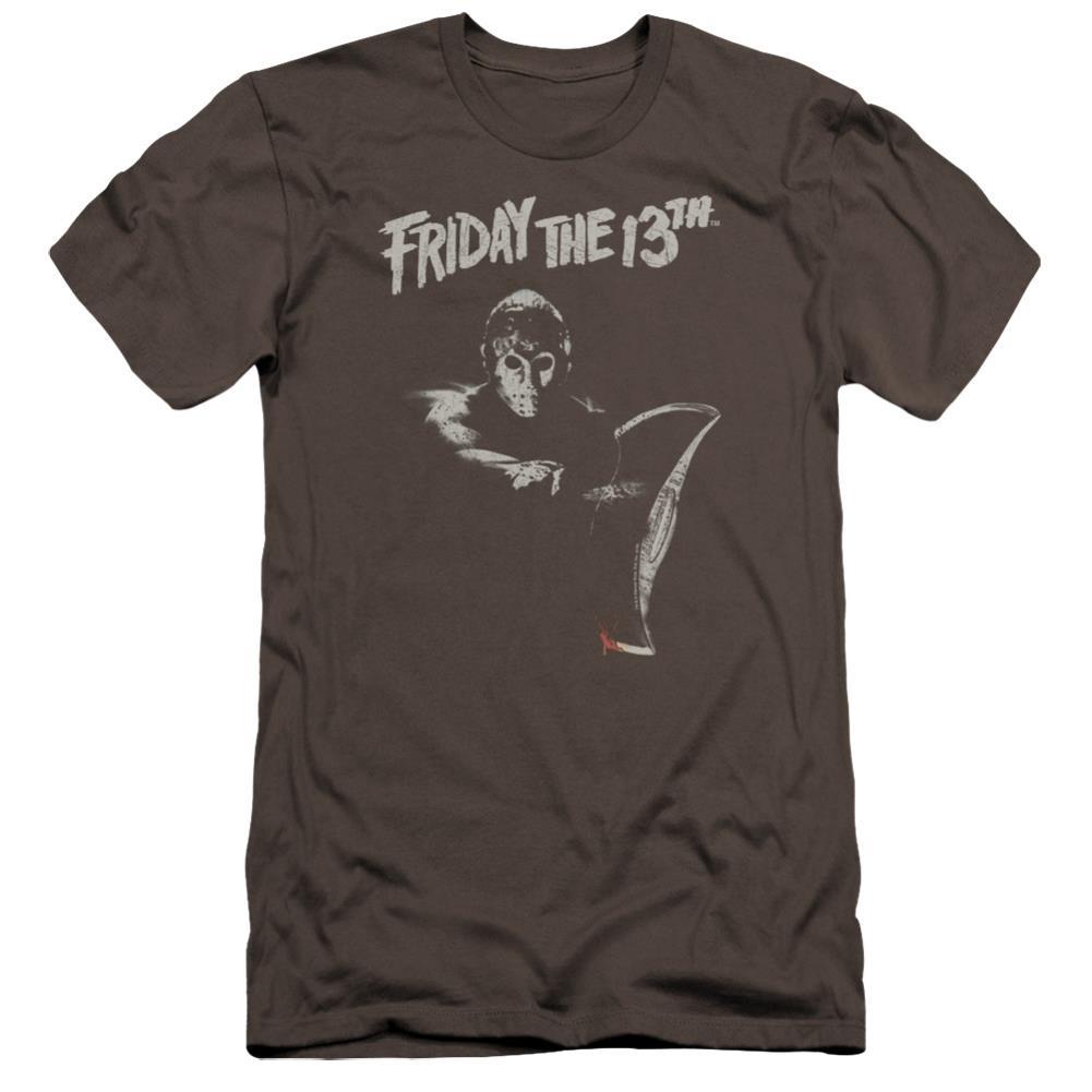 Friday The 13th Ax Men's Ultra-Soft 30/1 Cotton Slim Short-Sleeve T-Shirt