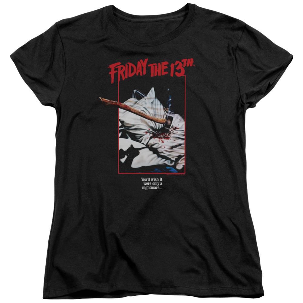 Friday The 13th Axe Poster Women's 18/1 Cotton Short-Sleeve T-Shirt