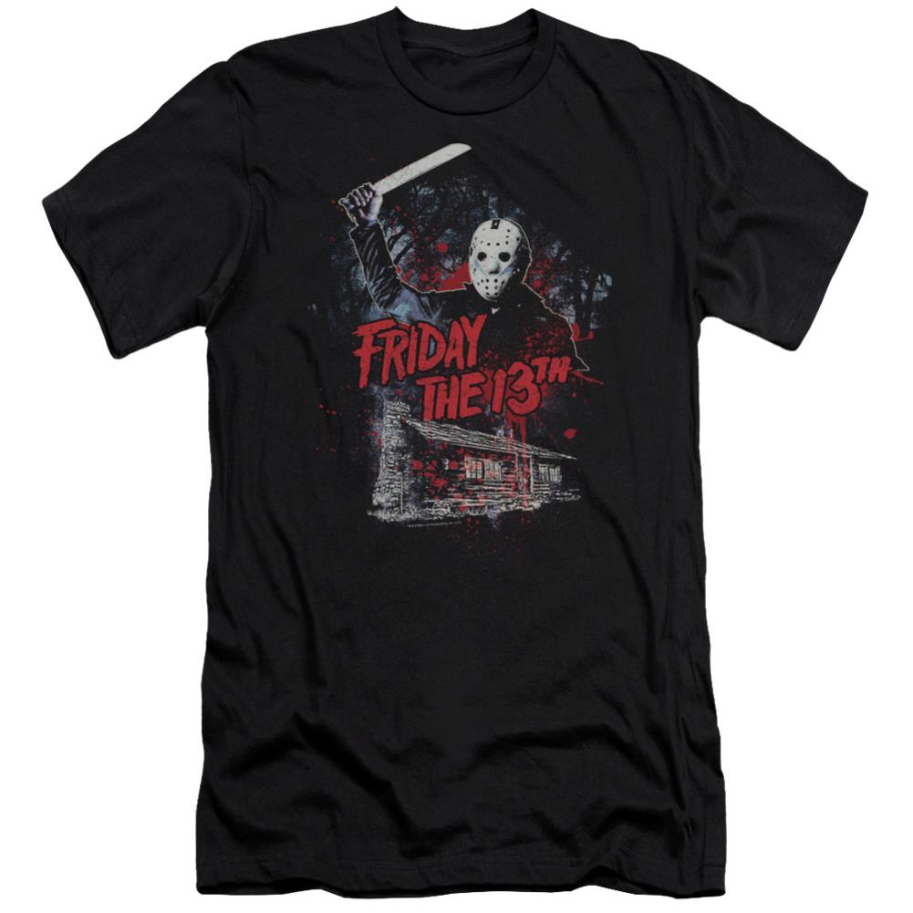 Friday The 13th Cabin Men's Ultra-Soft 30/1 Cotton Slim Short-Sleeve T-Shirt