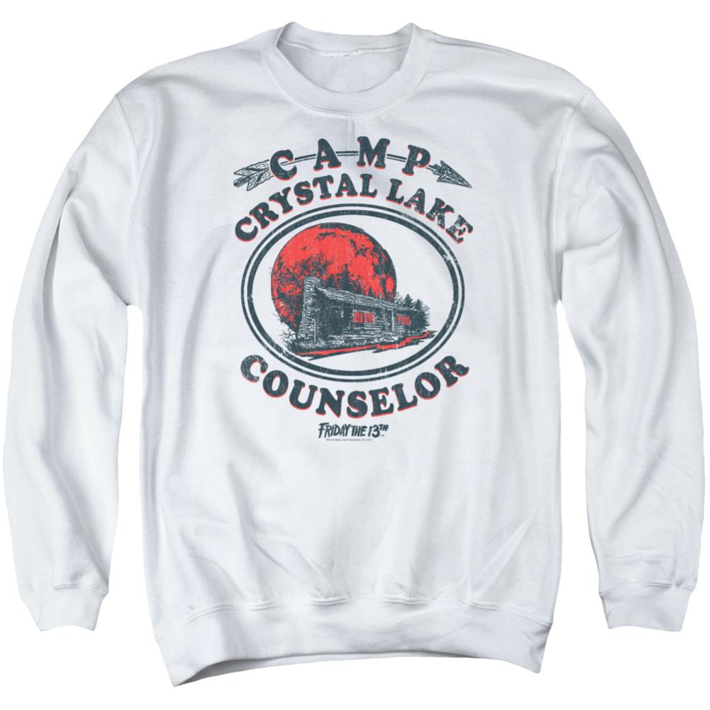 Friday The 13th Camp Counselor Men's Crewneck 50 50 Poly Long-Sleeve T-Shirt