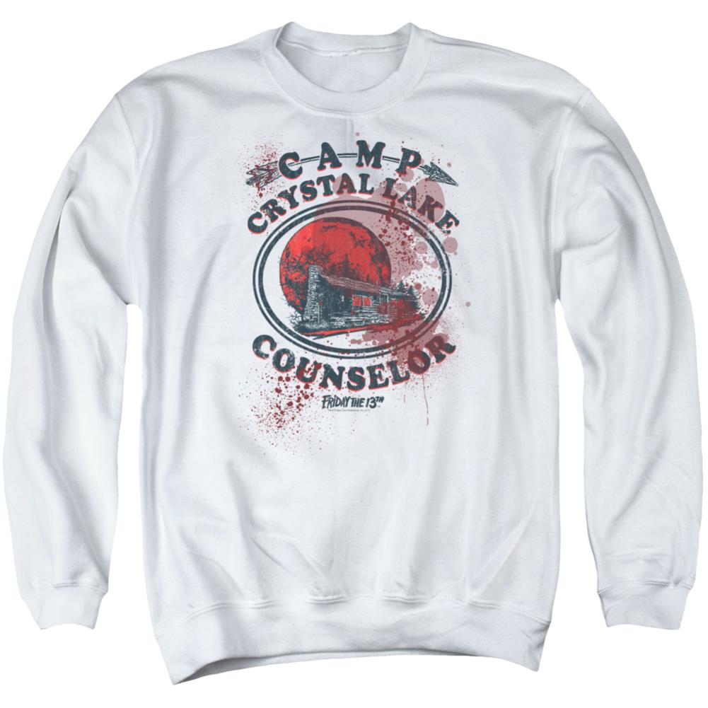 Friday The 13th Camp Counselor Victim Men's Crewneck 50 50 Poly Long-Sleeve T-Shirt
