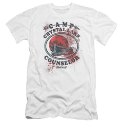 Friday The 13th Camp Counselor Victim Men's Ultra-Soft 30/1 Cotton Slim Short-Sleeve T-Shirt