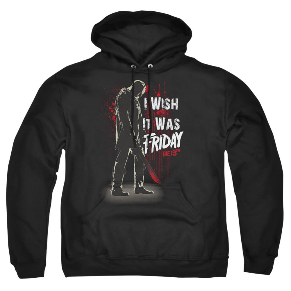 Friday The 13th I Wish It Was Friday Men's Pull-Over 75 25 Poly Hoodie