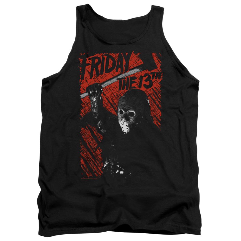 Friday The 13th Jason Lives Men's 18/1 Cotton Tank Top