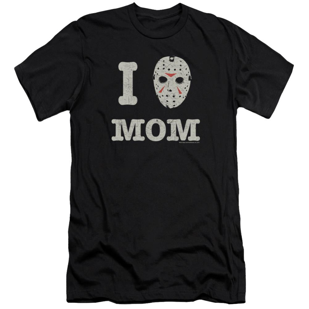Friday The 13th Mommas Boy Men's Ultra-Soft 30/1 Cotton Slim Short-Sleeve T-Shirt