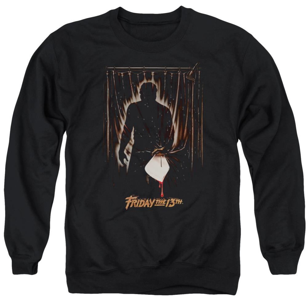 Friday The 13th Part 3 Poster Men's Crewneck 50 50 Poly Long-Sleeve T-Shirt