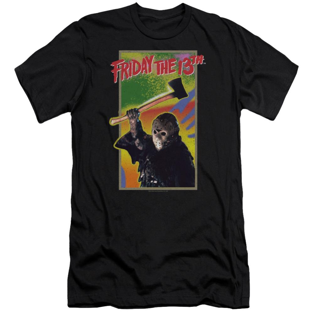 Friday The 13th Retro Game Men's Ultra-Soft 30/1 Cotton Slim Short-Sleeve T-Shirt