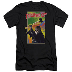 Friday The 13th Retro Game Men's Ultra-Soft 30/1 Cotton Slim Short-Sleeve T-Shirt