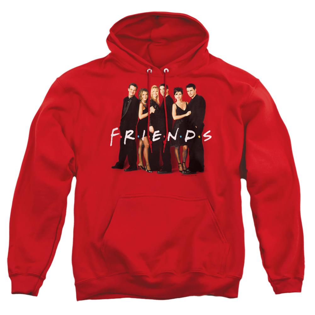Friends Cast In Black Men's Pull-Over 75 25 Poly Hoodie