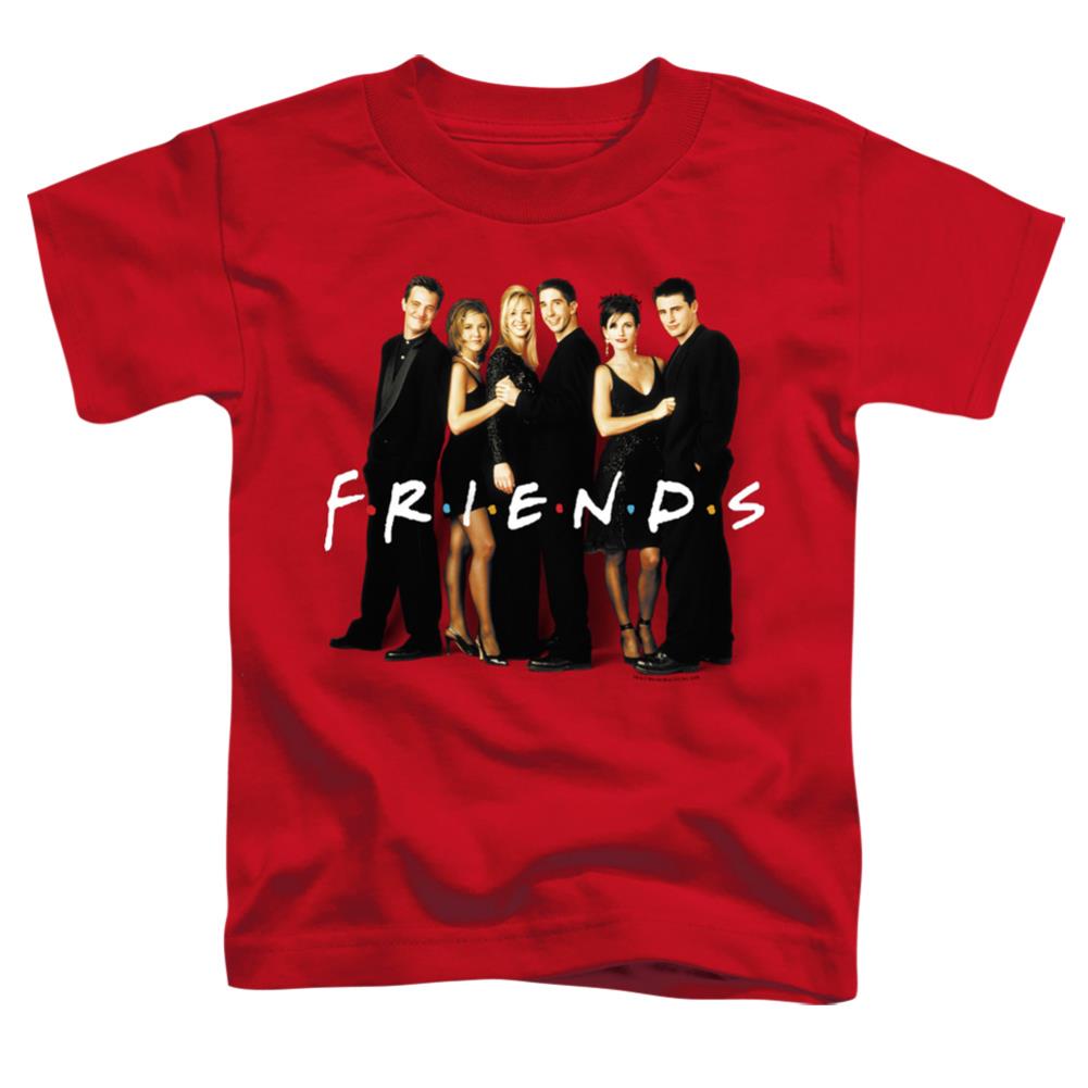 Friends Cast In Black Toddler 18/1 Cotton Short-Sleeve T-Shirt