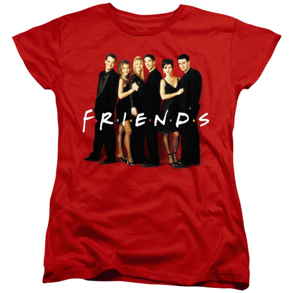 Friends Cast In Black Women's 18/1 Cotton Short-Sleeve T-Shirt