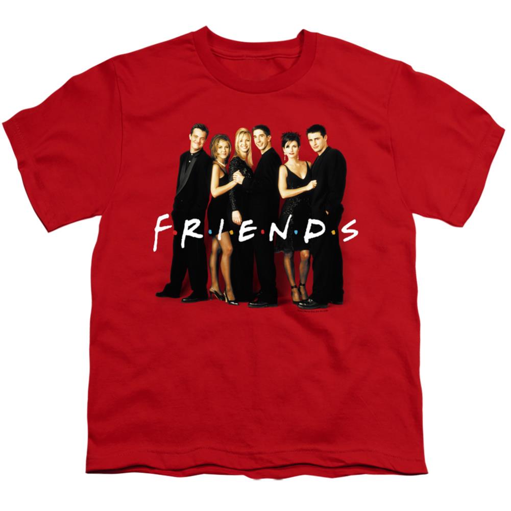 Friends Cast In Black Youth 18/1 100% Cotton Short-Sleeve T-Shirt