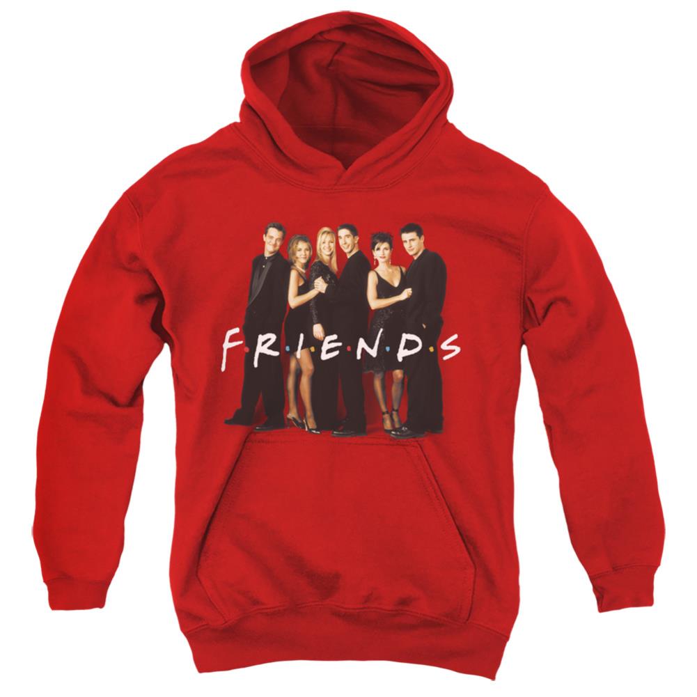 Friends Cast In Black Youth Cotton Poly Pull-Over Hoodie
