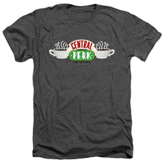 Friends Central Perk Logo Men's 30/1 Heather 60 40 Poly Short-Sleeve T-Shirt