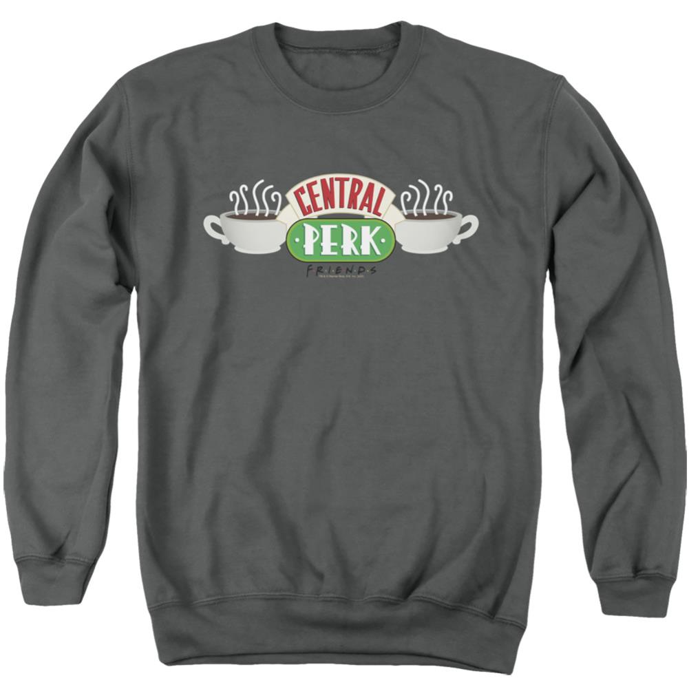 Friends Central Perk Logo Men's Crewneck 50 50 Poly Long-Sleeve T-Shirt