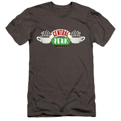 Friends Central Perk Logo Men's Ultra-Soft 30/1 Cotton Slim Short-Sleeve T-Shirt