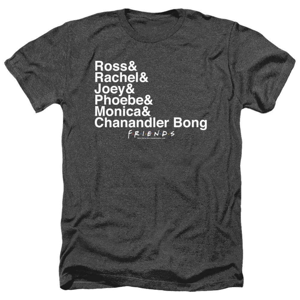 Friends Chanandler Bong Men's 30/1 Heather 60 40 Poly Short-Sleeve T-Shirt