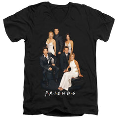 Friends Classy Men's 30/1 Cotton Slim V-Neck T-Shirt