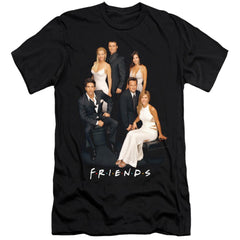 Friends Classy Men's Ultra-Soft 30/1 Cotton Slim Short-Sleeve T-Shirt