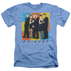 Friends Color Block Of Friends Men's 30/1 Heather 60 40 Poly Short-Sleeve T-Shirt