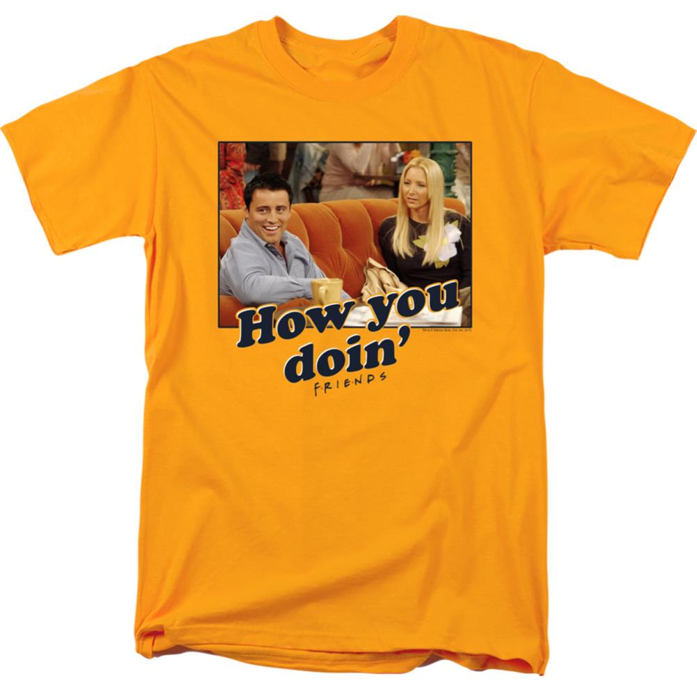 Friends How You Doin Men's 18/1 Cotton Short-Sleeve T-Shirt