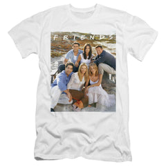 Friends Life's A Beach Men's Ultra-Soft 30/1 Cotton Slim Short-Sleeve T-Shirt