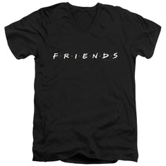 Friends Logo Men's 30/1 Cotton Slim V-Neck T-Shirt