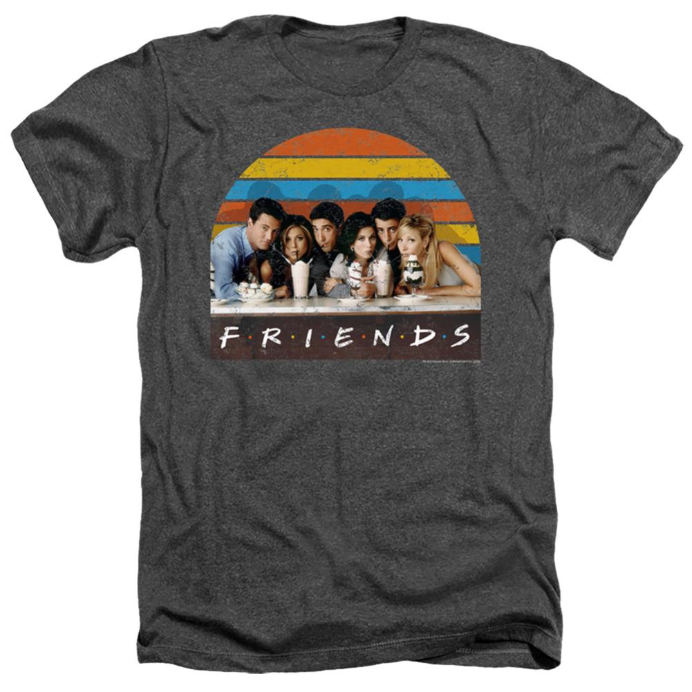 Friends Soda Fountain Men's 30/1 Heather 60 40 Poly Short-Sleeve T-Shirt