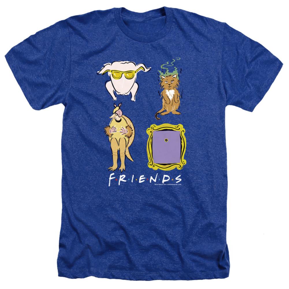 Friends Sybmols Men's 30/1 Heather 60 40 Poly Short-Sleeve T-Shirt