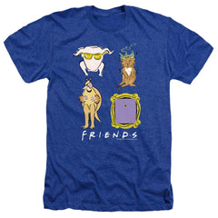 Friends Sybmols Men's 30/1 Heather 60 40 Poly Short-Sleeve T-Shirt